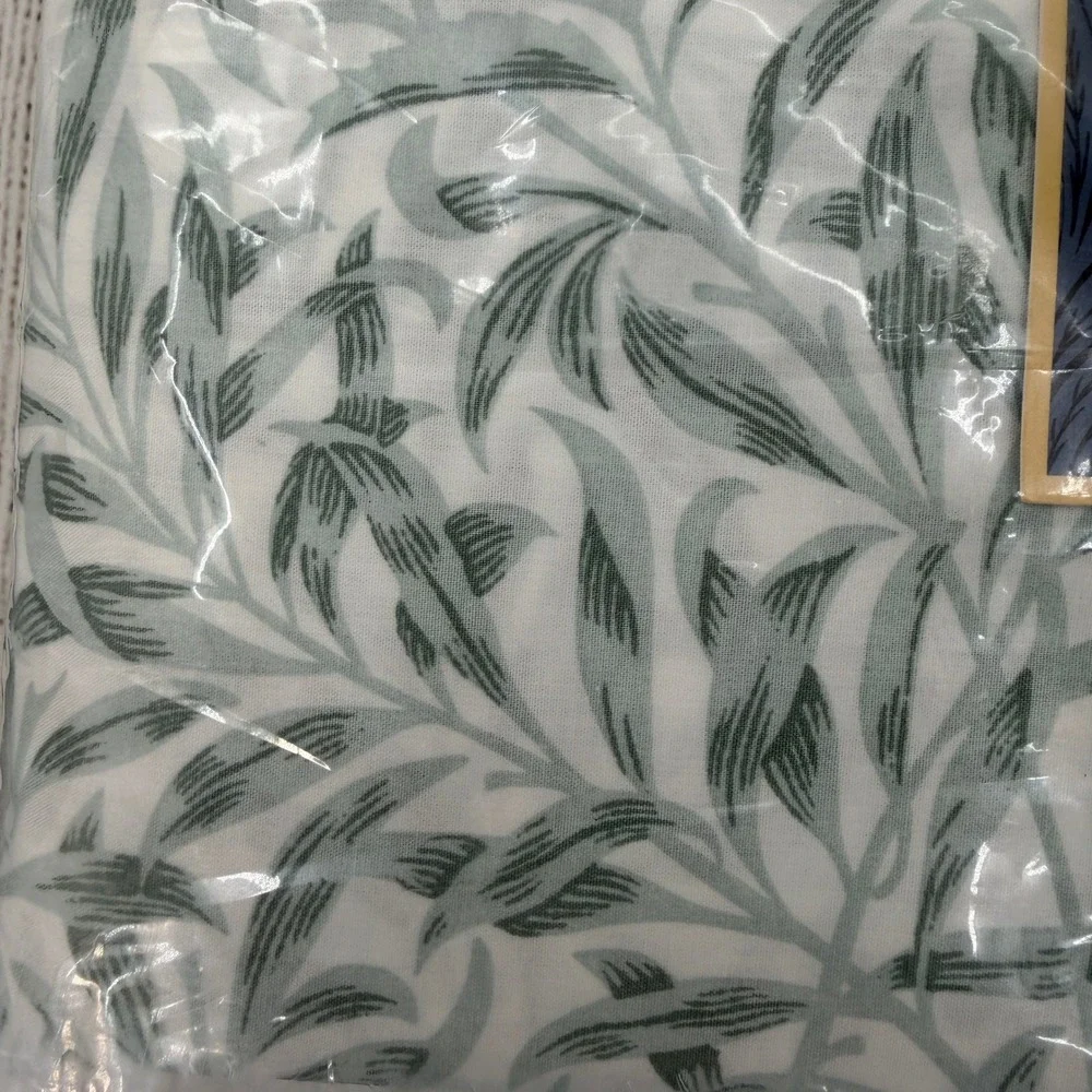 William Morris At Home Sheet Set KING Soft Mineral Willow Bough Cotton Percale